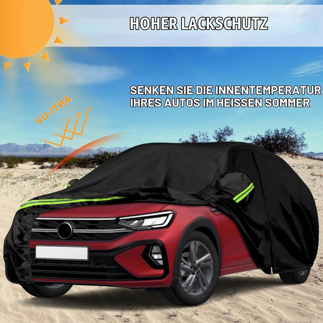 Autoabdeckung Passend für VW Taigo 2020-2024, wasserdichte Vollgarage Autoplane mit Reissverschlusst