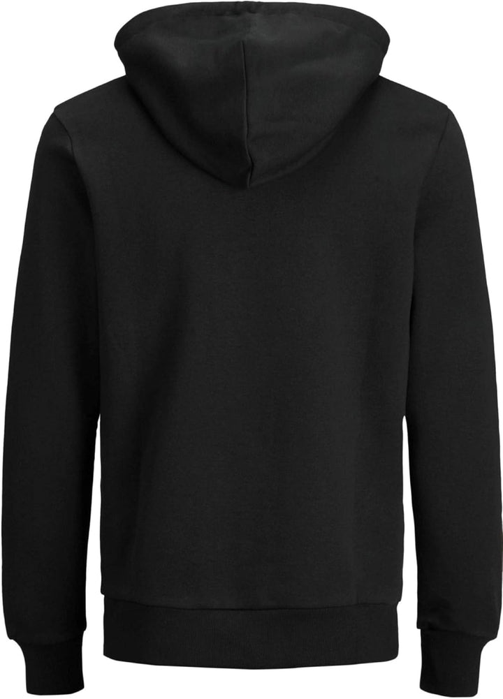 JACK & JONES Male Kapuzenpullover Logo Kapuzenpullover S Schwarz (Black Detail: Reg Fit), S Schwarz