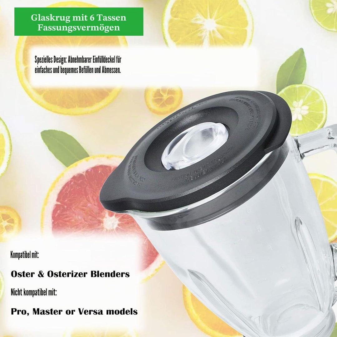 Ersatzteile für mischer Kompatibel mit Osterr Blender 6 Cup 1.25 Liter, Vaso De Licuadora Osterr 48