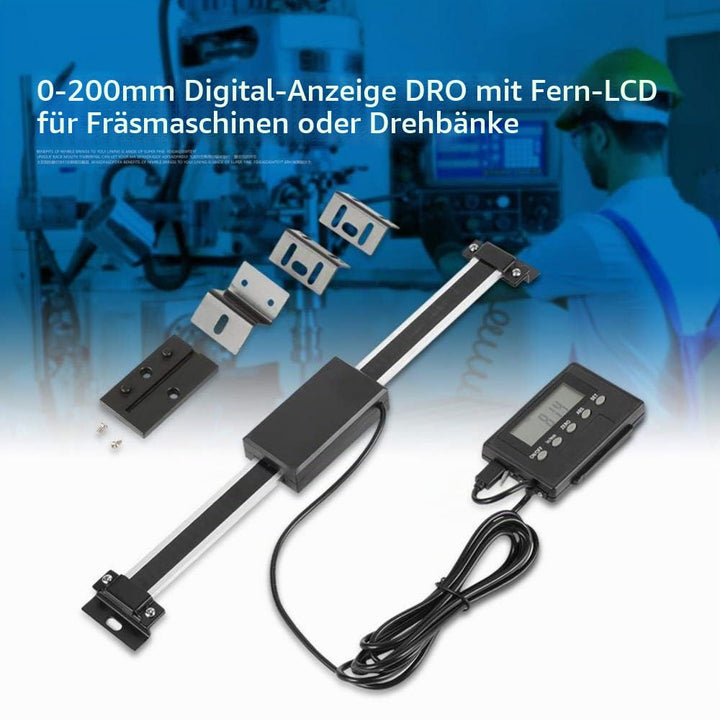 Digital-Anzeige Lineare Skala DRO Portable Remote LCD für Fräsmaschinen oder Drehmaschinen 0-200mm