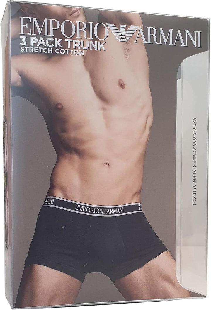 Emporio Armani Boxer 3 Pack Shorts Knit S Black/Black/Black, S Black/Black/Black