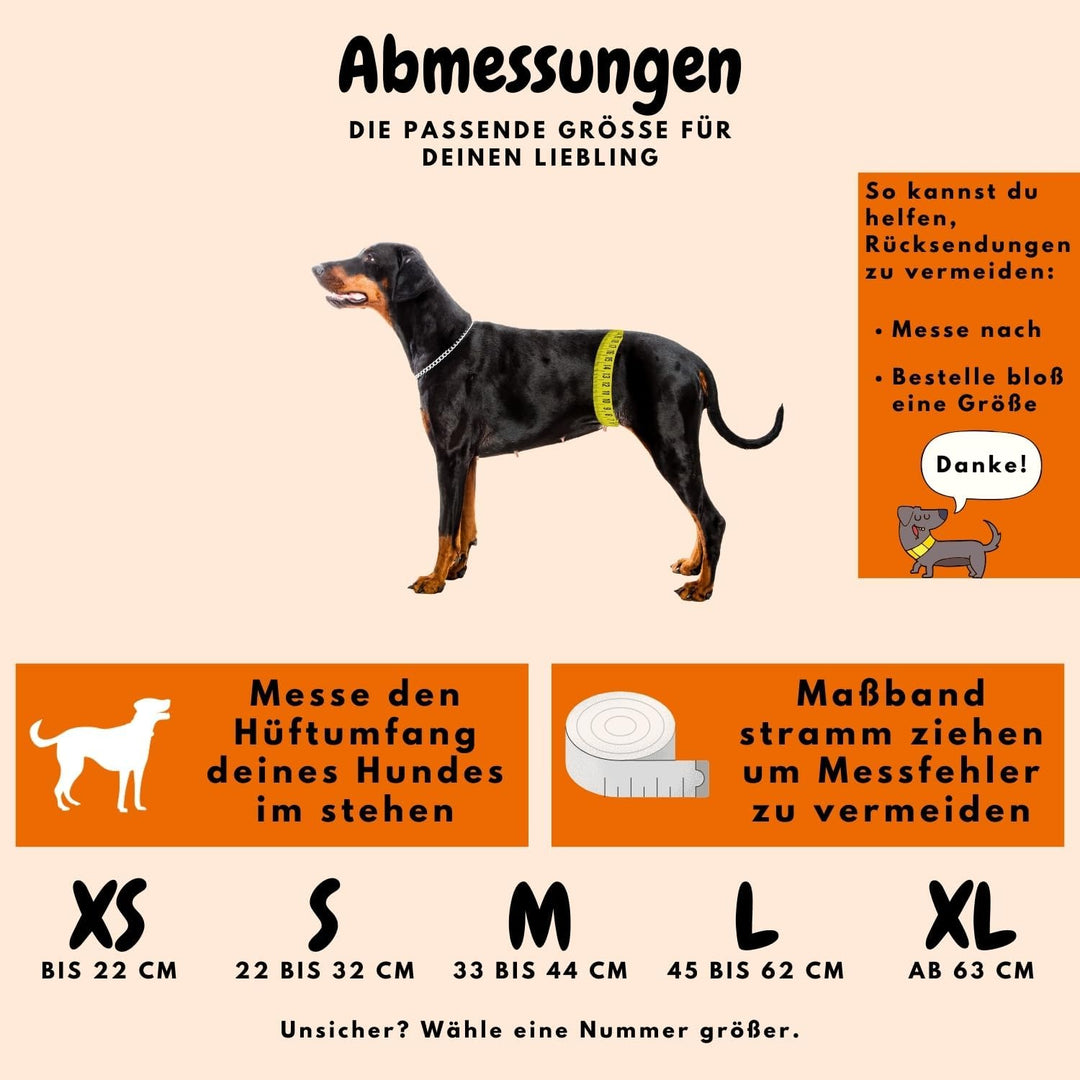 Alpenstern® Wiederverwendbare Hundewindeln für Hündinnen (3 Stück) Waschbare Läufigkeitshose für Hun