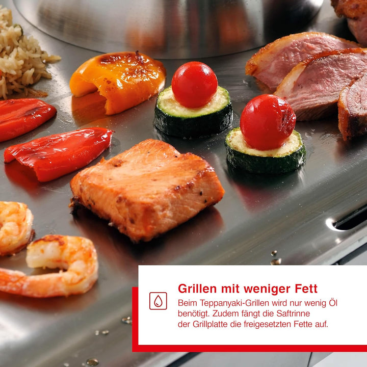 Solis Teppanyaki@Home 795 Tischgrill - Elektrogrill - Plancha Grillplatte - Teppanyaki Grill mit Glo