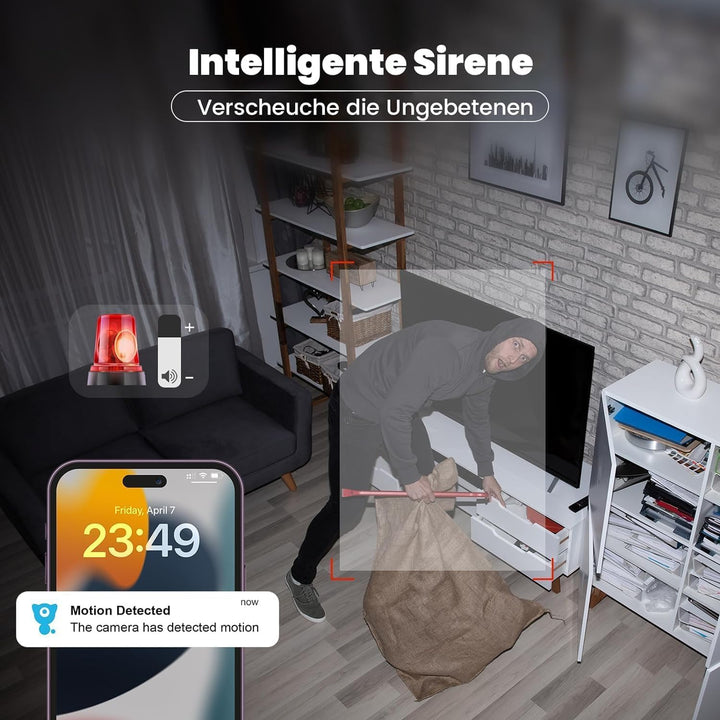 Little elf Überwachungskamera, [2022 Neu] Babyphone mit Kamera mit Bewegungserkennung, Nachtsicht, Z