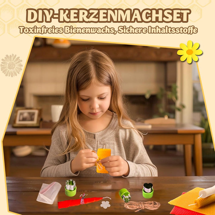 YOOHBERRYS Bienenwachsplatten für Kerzen, 18PCS Rote Gelbe und Weisse Bienenwachsplatten, Wachsplatt