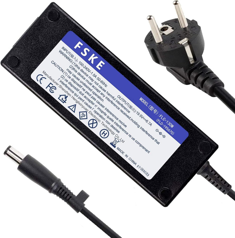 FSKE 130W Laptop Netzteil für Dell, 19.5V 6.7A Ladegerät für Dell Inspiron 15 5576 7000 7557 7559 XP