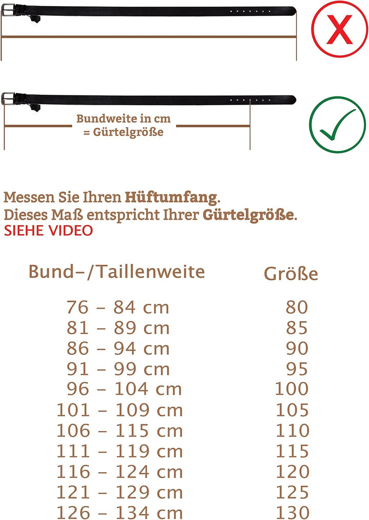 Business Ledergürtel Herren inkl. Geschenkbox Made in Germany - Echt Leder Gürtel Anzug 35mm 100 Kas
