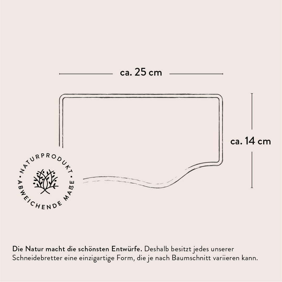 DAS OLIVENHOLZBRETT®, Olivenholz Schneidebrett/Massivholz Brotzeitbrett/Frühstücksbrett aus Holz/Oli