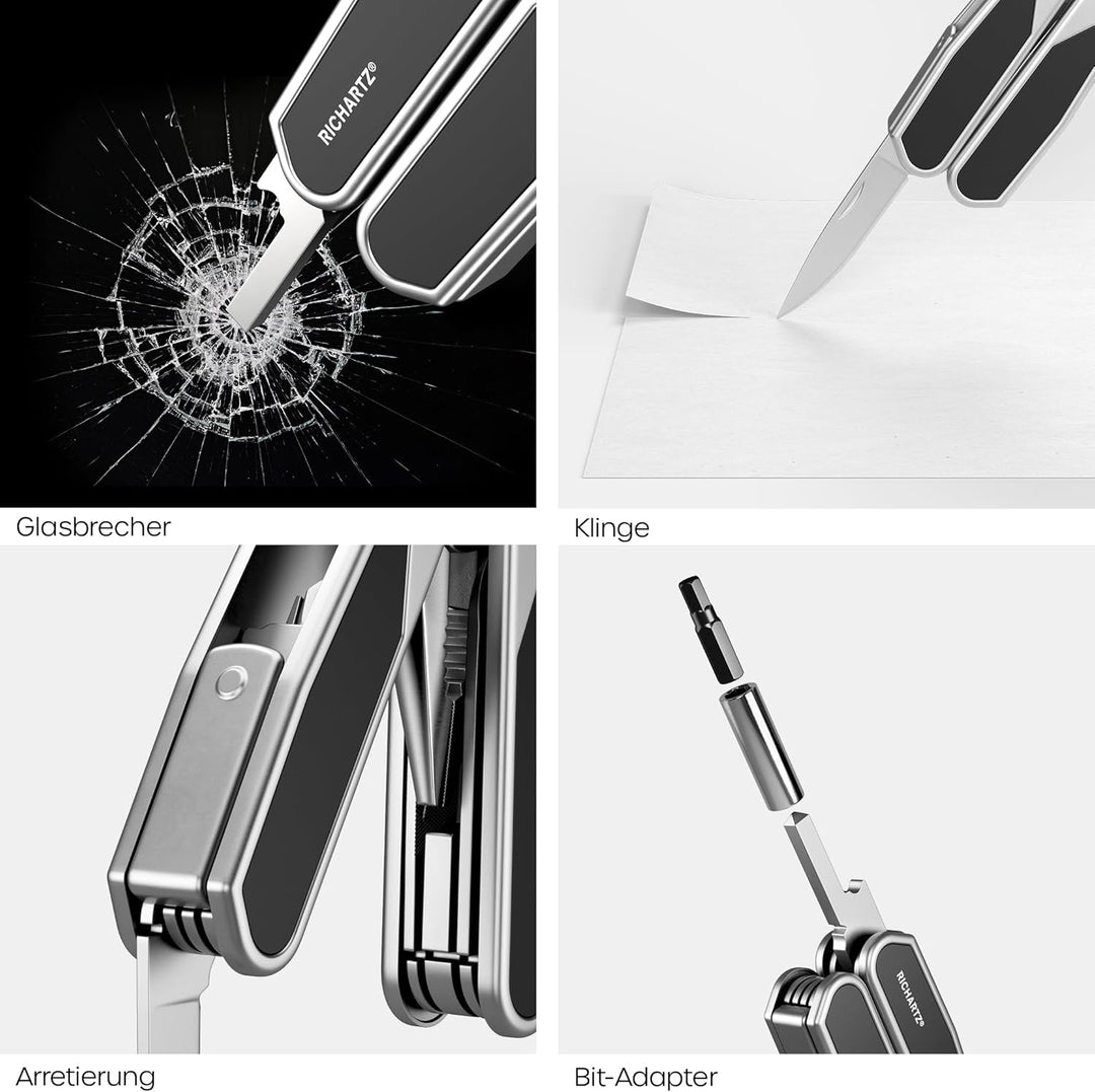 PROTOOL 20+ | 20 Funktionen | Multitool mit Safety-Lock Verriegelung | rostfreier Edelstahl mit elox