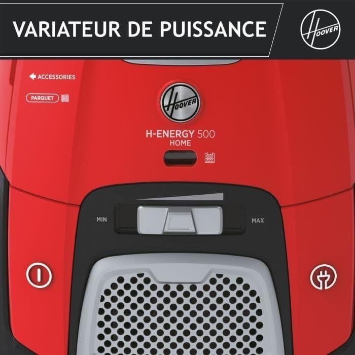 Hoover Bodenstaubsauger mit 3,5 L Beutel – leiser Staubsauger (69 dBA) mit automatischem Beutelentso