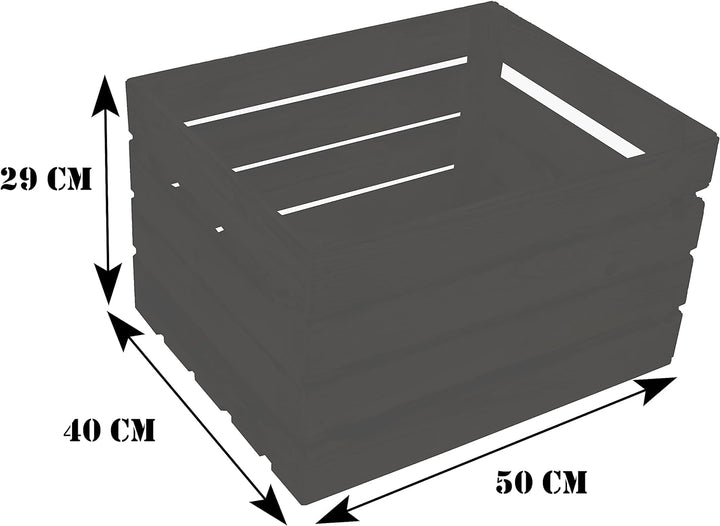 4er Set Massive Obstkiste Apfelkiste Weinkiste aus dem Alten Land +++ 49 x 42 x 31 cm