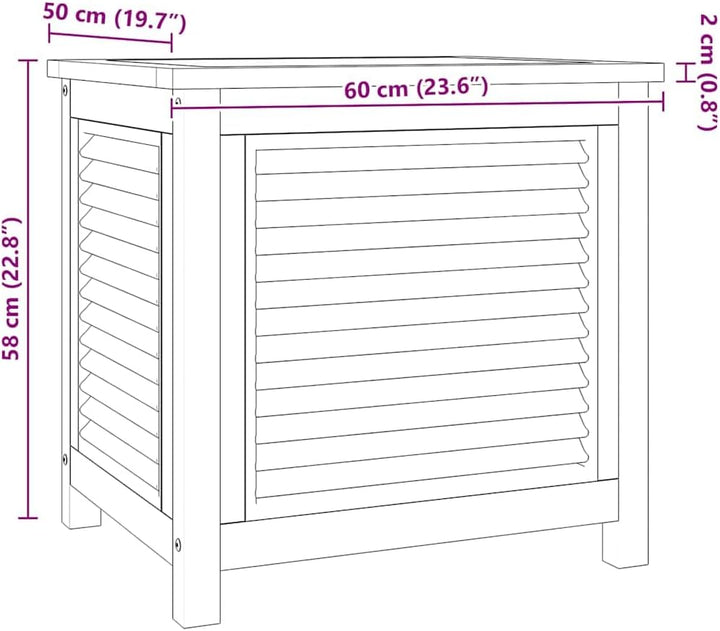 vidaXL Gartenbox, Auflagenbox mit PE-Beutel Stauraum, Kissenbox Latten-Design, Aufbewahrungsbox Gart