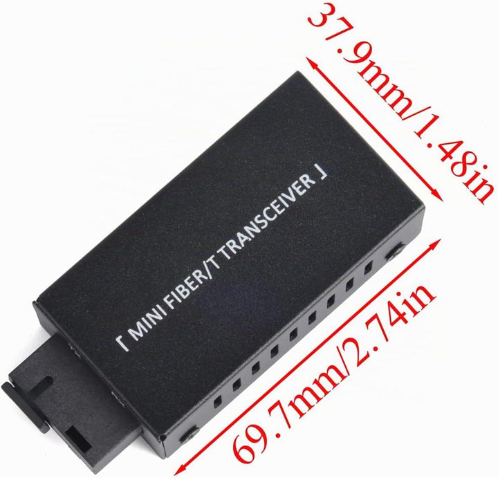 2 Stück Gigabit-Ethernet-Medienkonverter ,Gigabit-RJ-45-Anschluss, Gigabit-SC-Glasfaseranschluss, Er