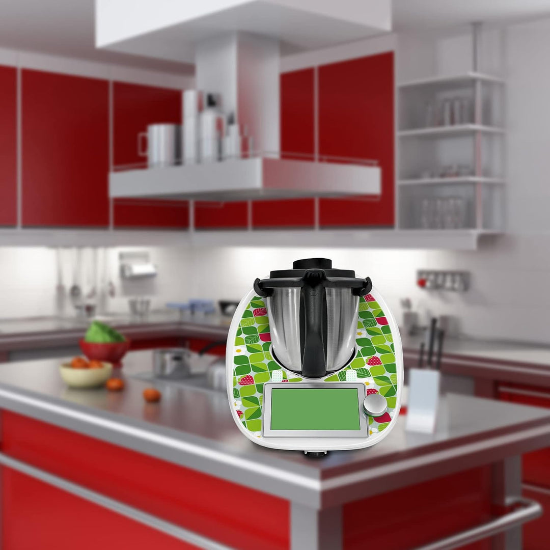 Deko Schutz Aufkleber kompatibel mit Küchenmaschine Thermomix TM6 Design Sticker Klebefolie Zubehör