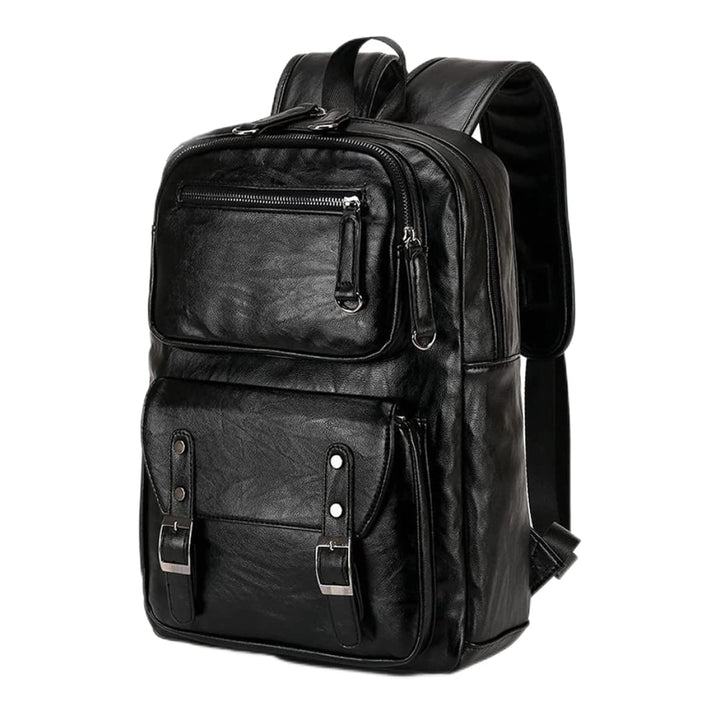 Liummrcy Retro echter PU Rucksack, Mann lässig echte PU Daypack, männliche Business School Büro Frei
