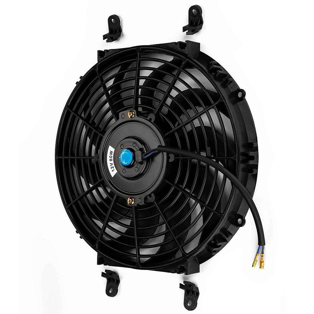 Jtron Universal Elektro Kühlerlüfter Slim Fan Push Pull Motorblatt FAN 12 V 80 Watt Montagesatz (10