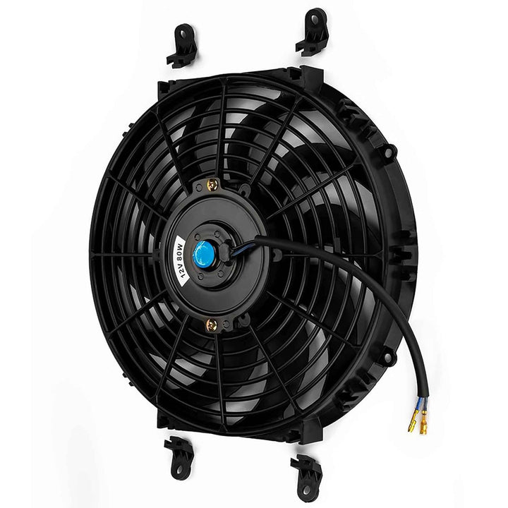 Jtron Universal Elektro Kühlerlüfter Slim Fan Push Pull Motorblatt FAN 12 V 80 Watt Montagesatz (10