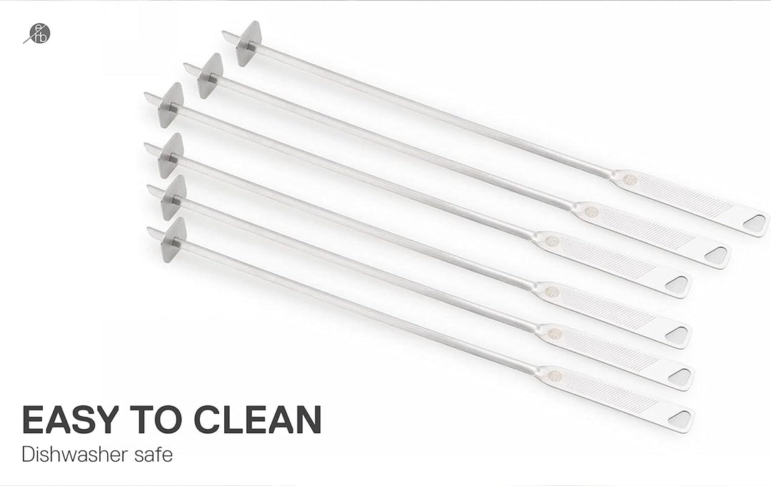everdure by heston blumenthal Grillspiess 6er Set I 6 Runde Spiesse I hochwertige Schaschlik-Spiesse