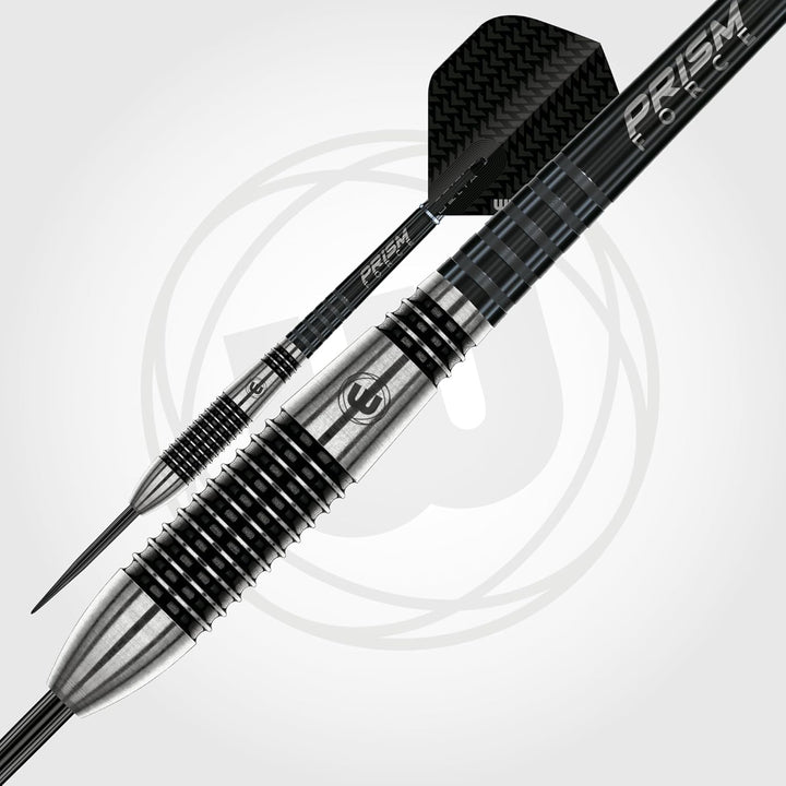 WINMAU Blackout Profi Stahlspitze Wolfram Dartpfeile mit Flüge und Stiele (Wellen) 24g Torpedo, 24g