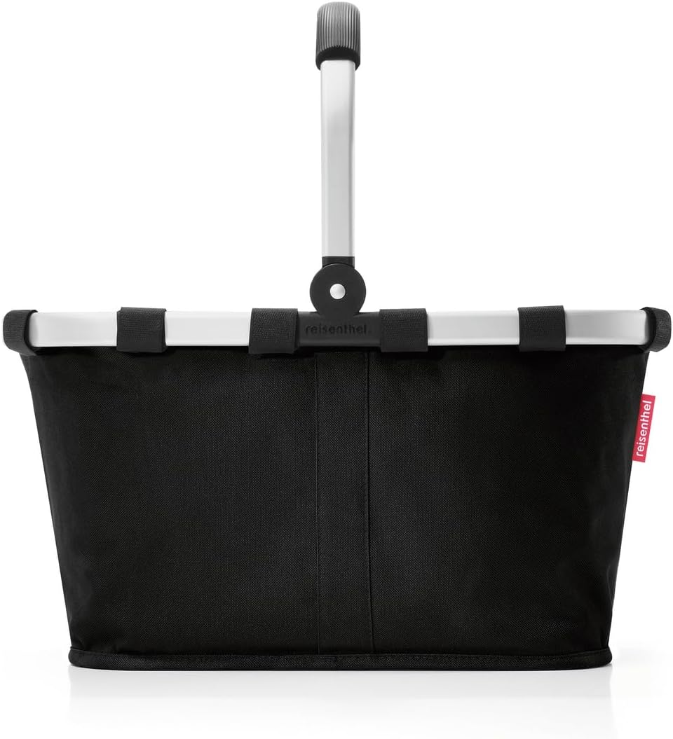 Reisenthel Set carrybag black mit Cover black Stabiler Einkaufskorb mit praktischer Innentasche – El
