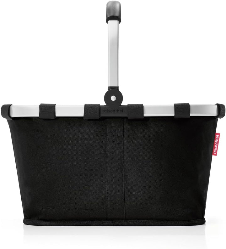 Reisenthel Set carrybag black mit Cover black Stabiler Einkaufskorb mit praktischer Innentasche – El
