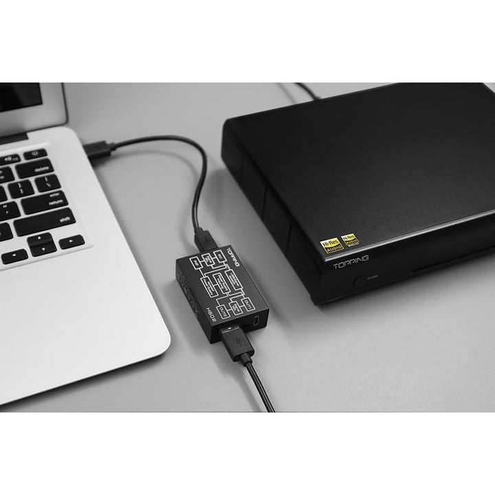 TOPPING HS02 USB 2.0 Audio Isolator USB-B/Type-C Input Type-A/Type-C Output Low Lantency Isolatation