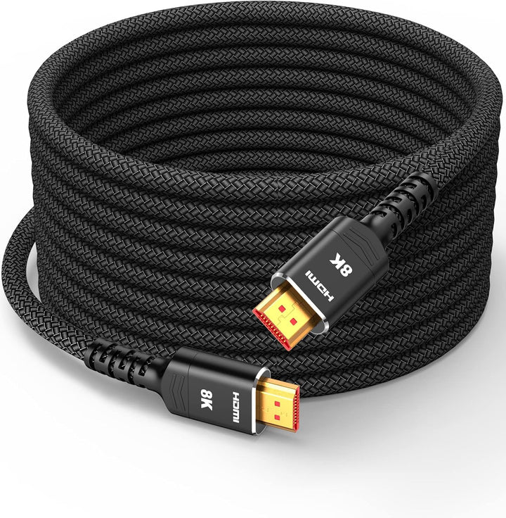 Highwings HDMI 2.1 Kabel 8m 8K,48Gbps Highspeed 8K@60Hz HDMI Kabel 4K@120Hz 7680P eARC HDCP 2.2&2.3