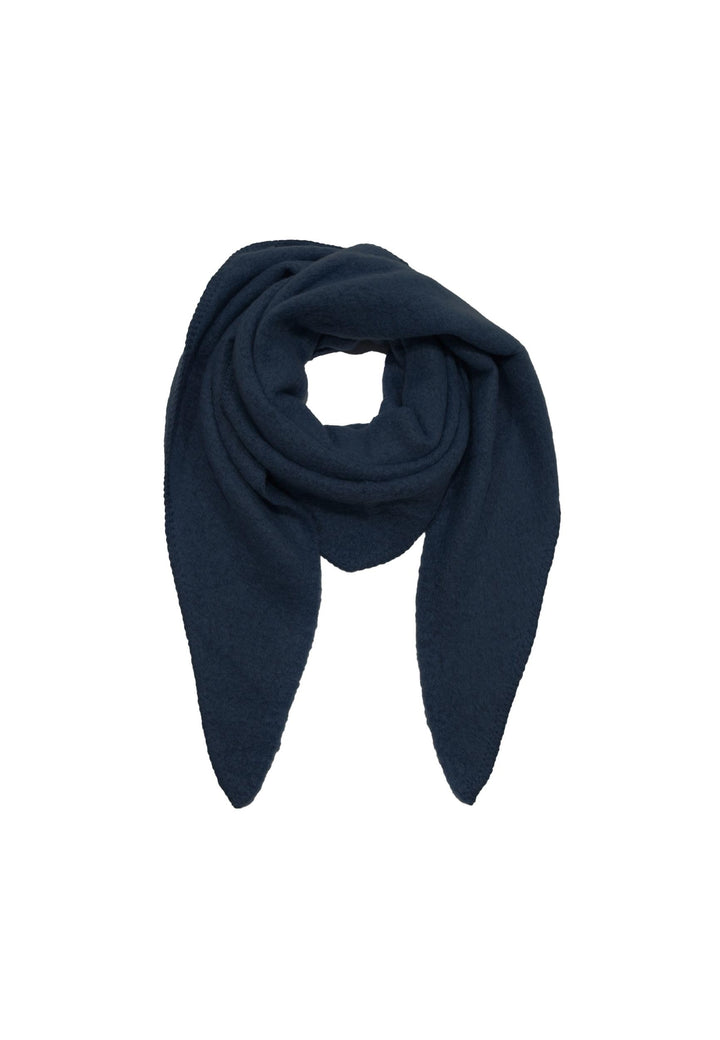 Faera XXL Dreieckstuch Bouclé elastisch weiches cozy Material Einheitsgrösse Dunkelblau, Einheitsgr&