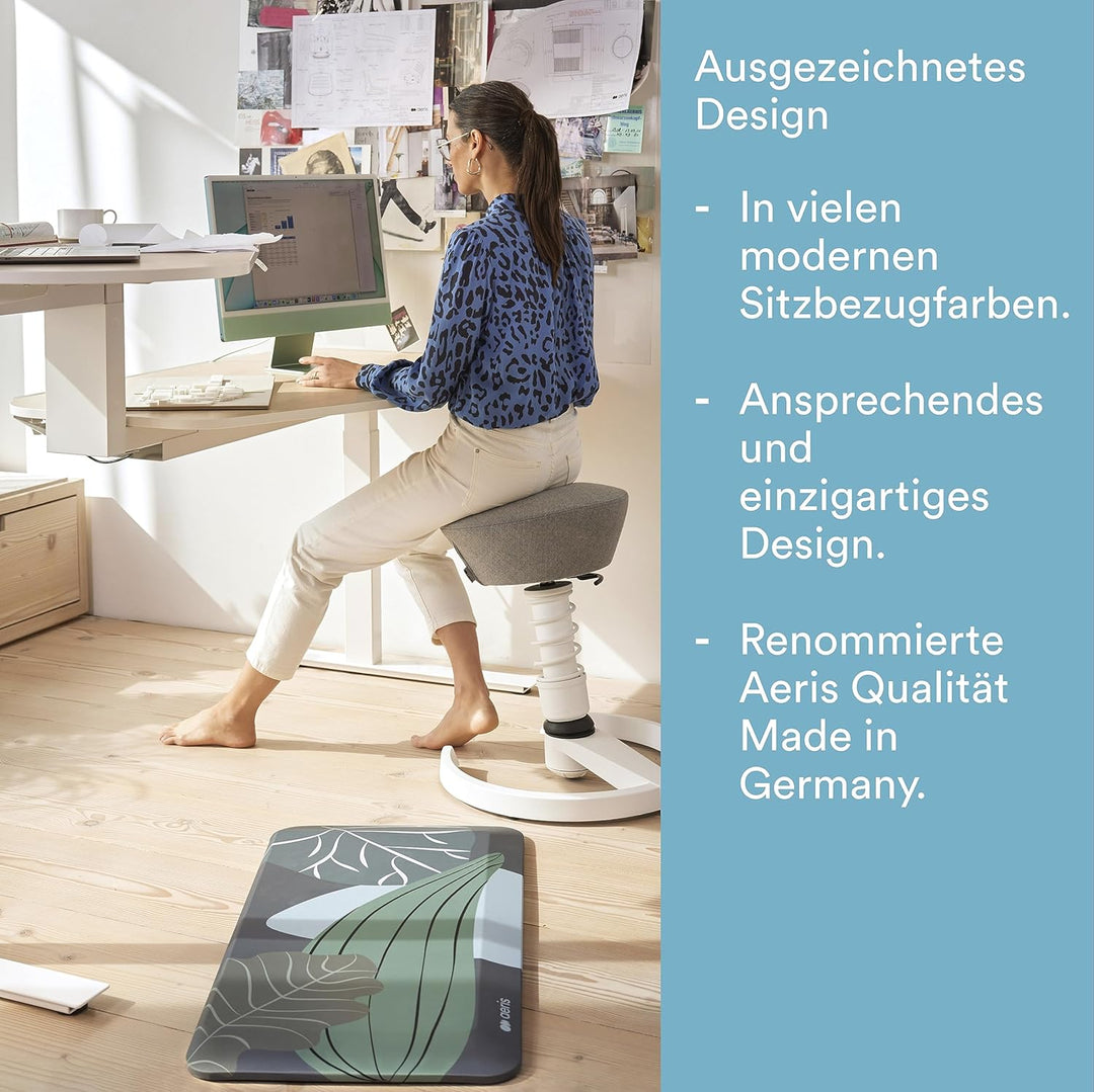 aeris Swopper Air – Ergonomischer Hocker mit extra weicher Polsterung – Bürohocker höhenverstellbar