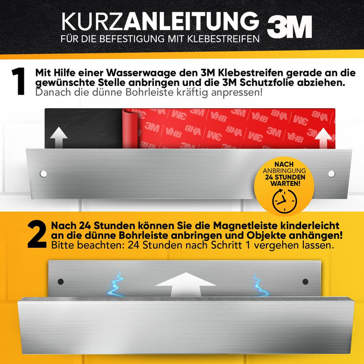Loco Bird Magnetleiste Messer 40cm - extra starker Magnet - selbstklebend mit 3M VHB Klebeband - Mes
