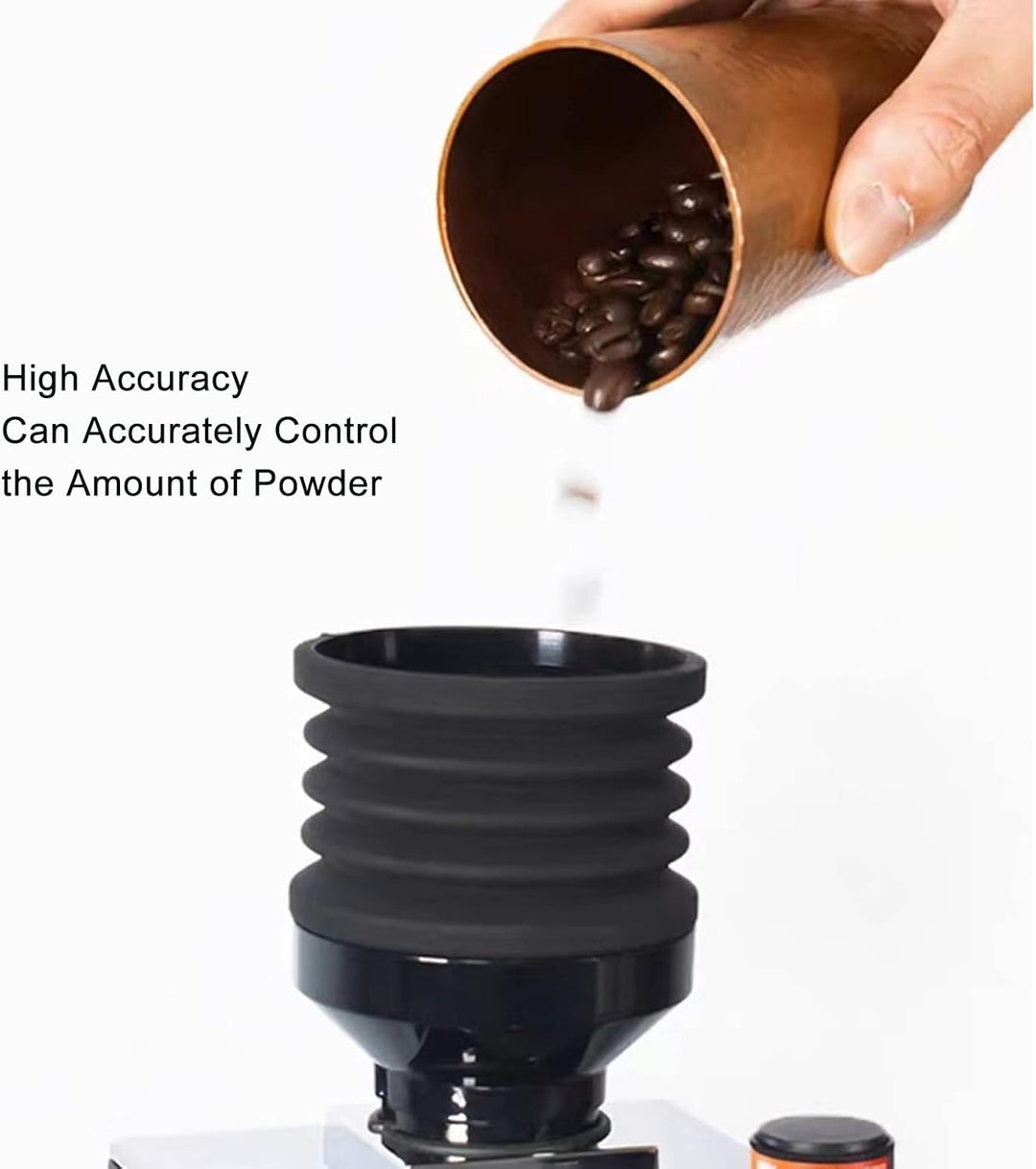Kaffeemühle Einzeldosistrichter, Mühle Bläst Bohnenbehälter, Handdruck-Kaffeemühlentrichter mit Sili