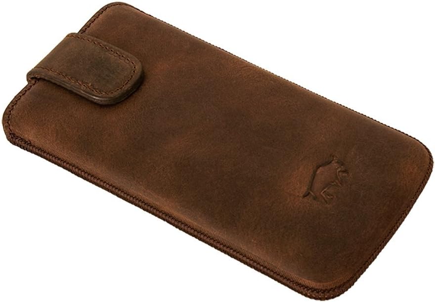 Solo Pelle Lederhülle kompatibel für das Apple iPhone XS Max Ledertasche (Vintage Braun)