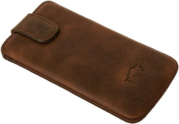 Solo Pelle Lederhülle kompatibel für das Apple iPhone XS Max Ledertasche (Vintage Braun)