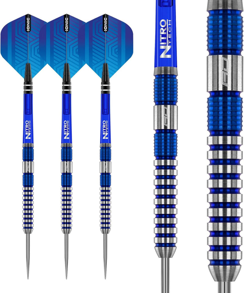 RED DRAGON Polaris Wolfram Professional Darts Set mit Flights and Nitrotech Shafts (Stems) 24.0 Gram