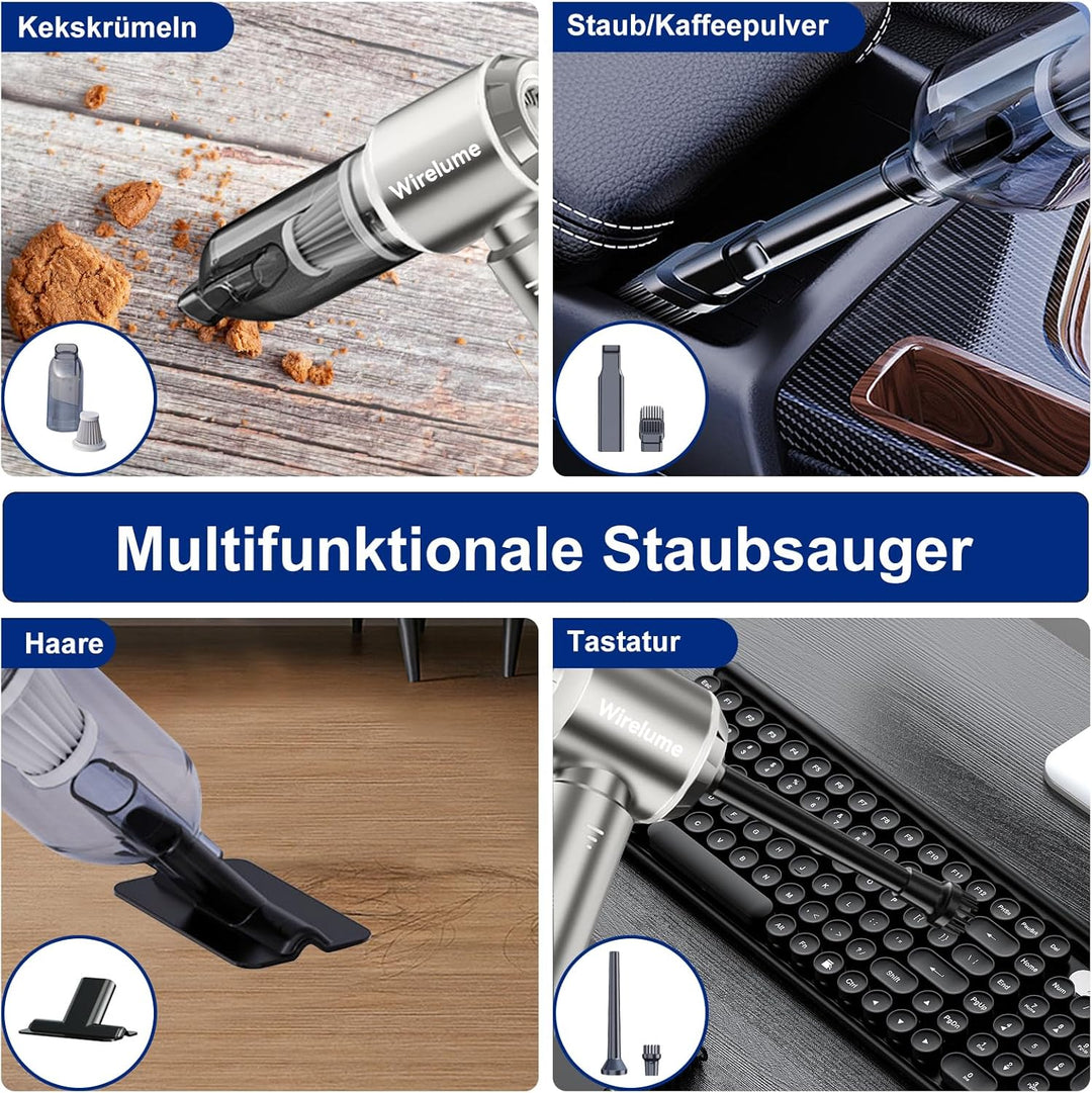 Handstaubsauger akku Auto kabellos 4 in 1 autostaubsauger Mini Staubsauger 22,000 Pa Starke Zyklon-S