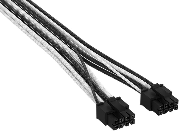 Corsair Elite Premium Typ 5 Einzeln Ummantelte 2x 8-Pin zu PCIe 12V-2x6 600W PSU-Kabel – Dreilagiges