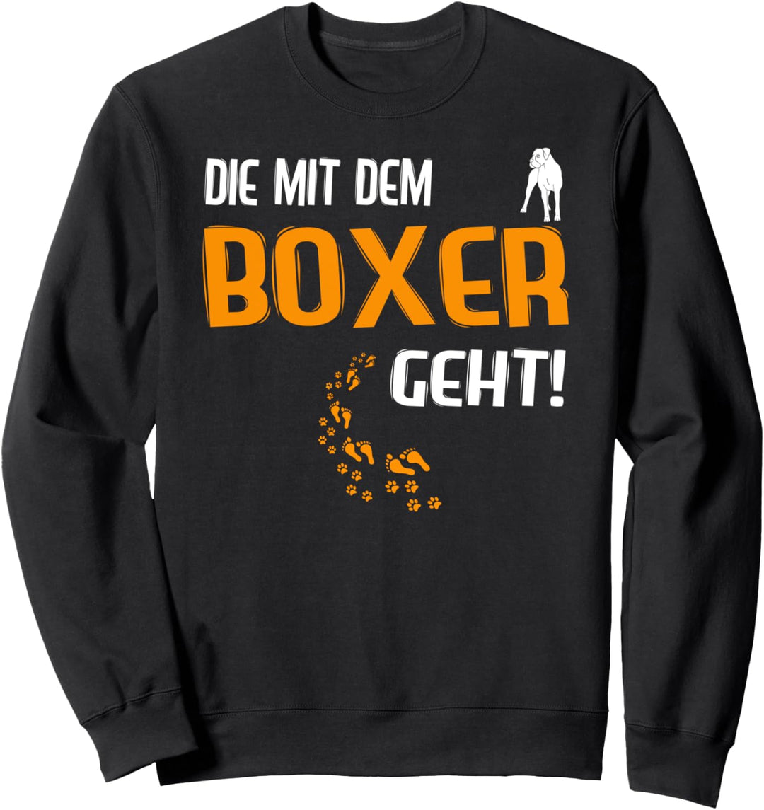 Frauchen Gassi Outfit Hunde Mama Die Mit Dem Boxer Geht Sweatshirt