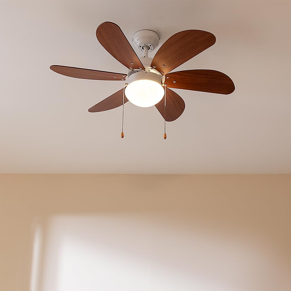 Cecotec Deckenventilator mit Licht EnergySilence Aero 365 Weiss&amp;Holz 50W, Durchmesser 36" (92cm), 3