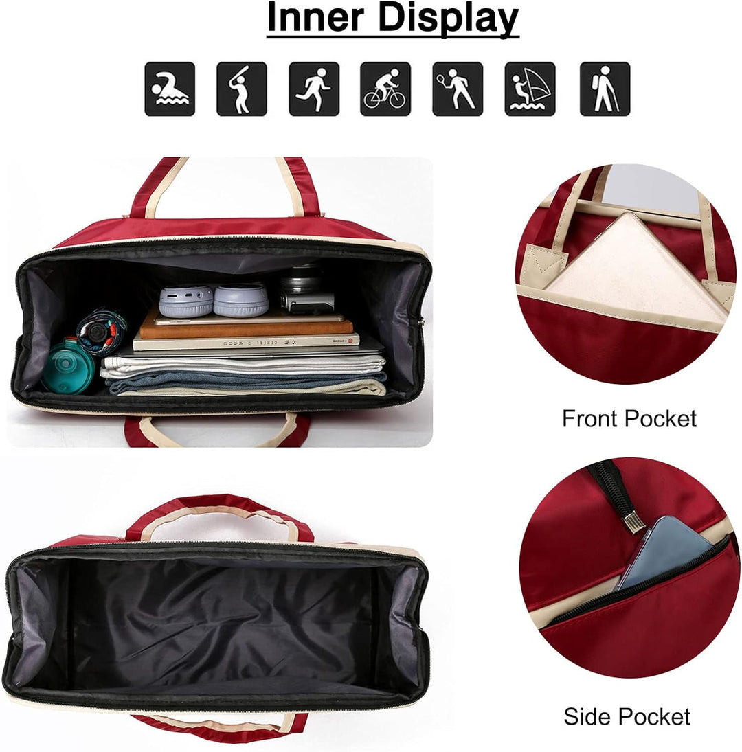 FANDARE Reisetaschen Sporttasche Klassische Sporttaschen Herren Damen Handgepäck Weekender Umhängeta