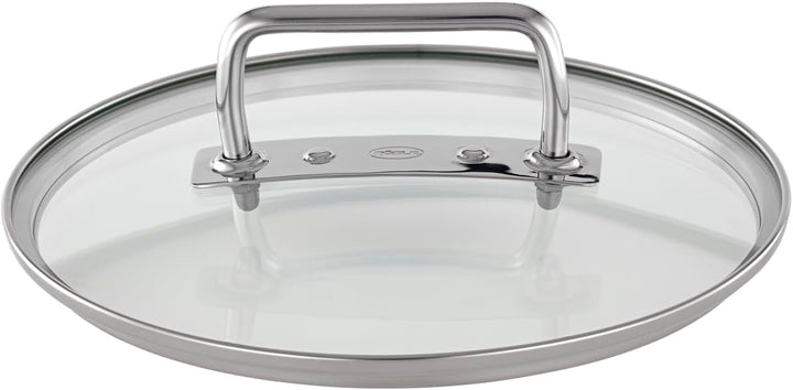 RÖSLE EXPERTISO Kochtopf, Hochwertiger Universaltopf aus Edelstahl 18/10, 24 cm, Glasdeckel, Innensk