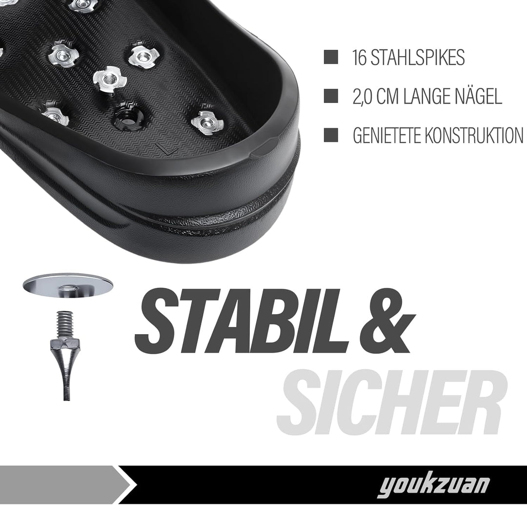 Nagelschuhe Spikes (EU40-44) | Schnell Slip-On Spike Schuhe für Ausgleichsmasse Boden | Nivelliermas