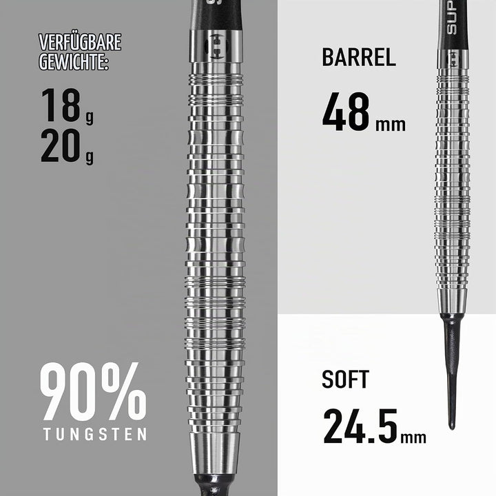 Harrows Soft Darts NX90 90% Tungsten Softtip Dart Softdart Hochwertiger Tungsten Dart mit Schäften u