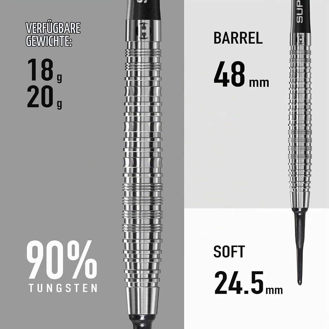 Harrows Soft Darts NX90 90% Tungsten Softtip Dart Softdart Hochwertiger Tungsten Dart mit Schäften u