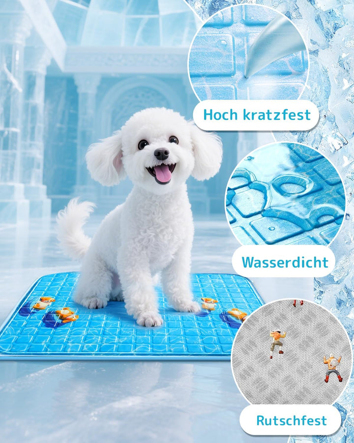 Kühlmatte Hund Kühlbett Für Hunde 40×50CM S|Neu 2026|Hundekühlmatte Selbstkühlend Waschbar Haustier