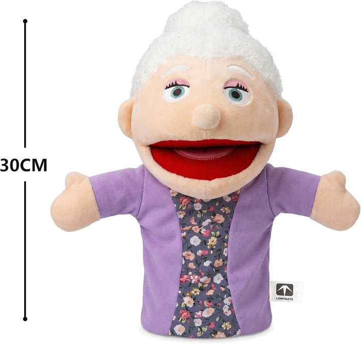 LOMTRATS Familie Handpuppen für Kinder, beinhaltet Opa, Oma, Papa, Mama, Tochter, Sohn mit beweglich