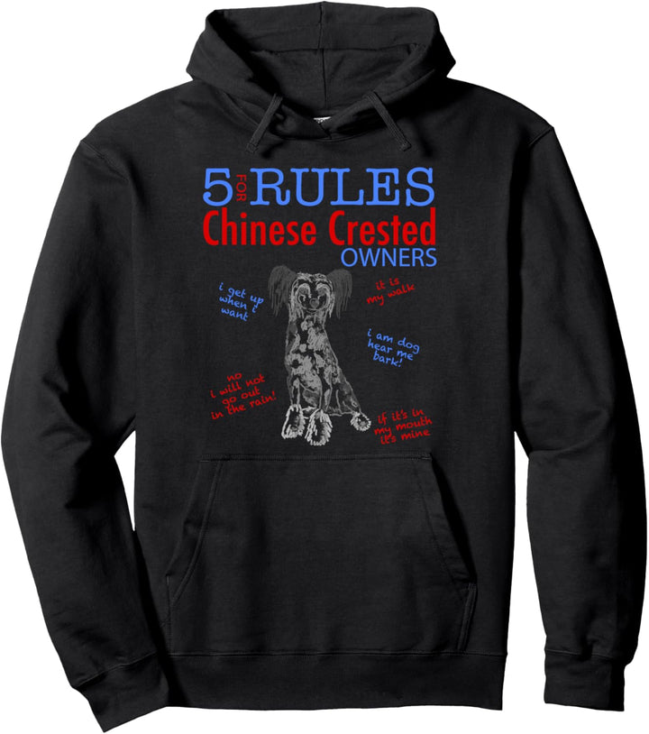 5 Rules for Chinese Crested Owners Tee T Shirt Tshirt Pullover Hoodie