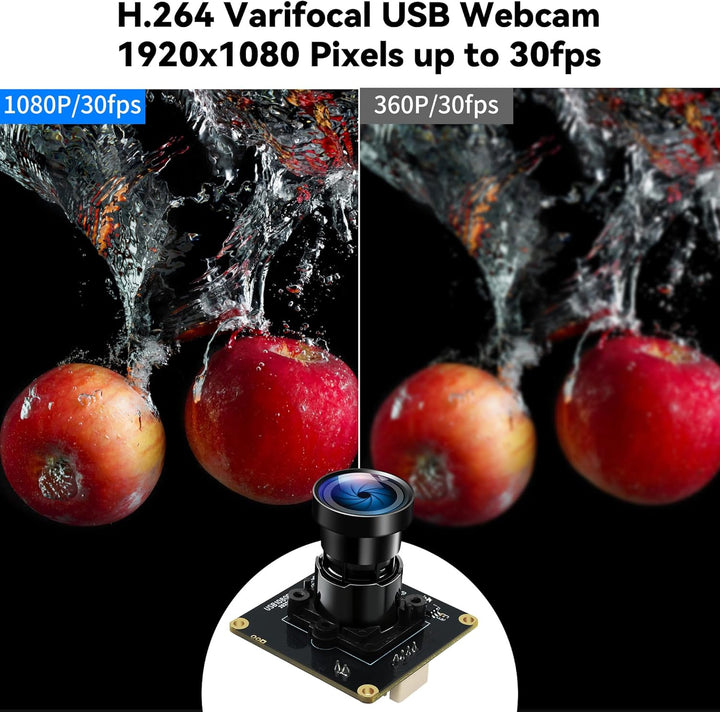 ELP Starvis USB-Kameramodul 0,0001 Lux Ultra Low Light H.264 HDR 1080P Sicherheits-Webcam-Modul mit