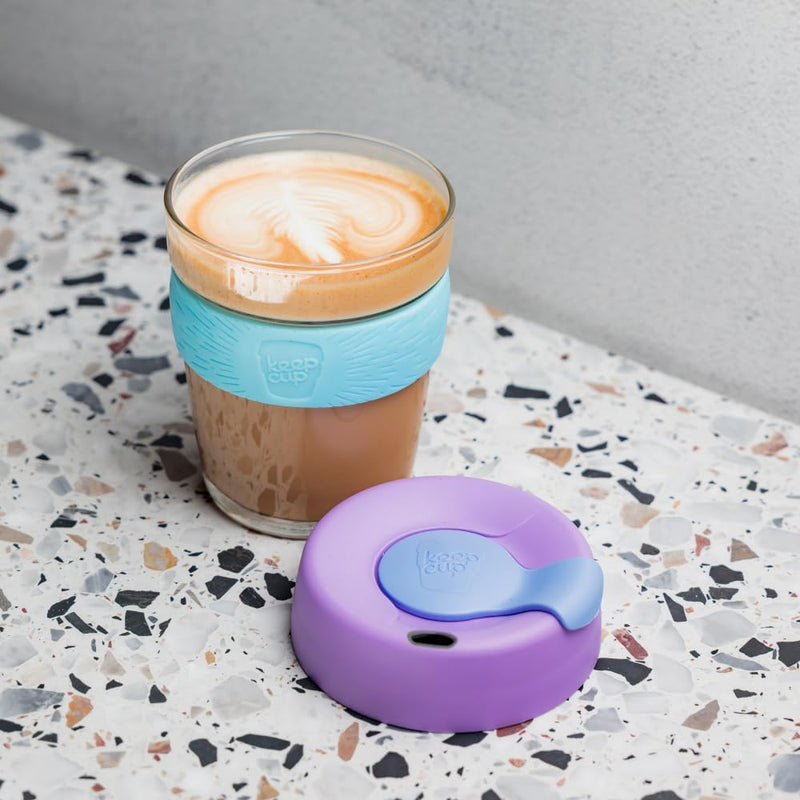 KeepCup Brew, wiederverwendbare Glasbecher, klein, 227 ml, Mondlicht, Blau