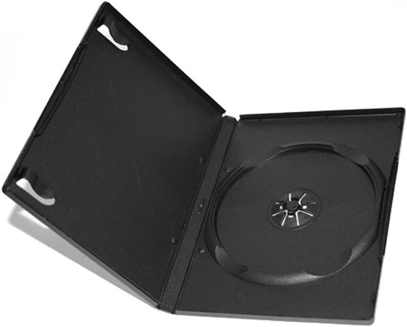 100 DVD Hüllen Schwarz Single – 14 mm – Von dragontrading®