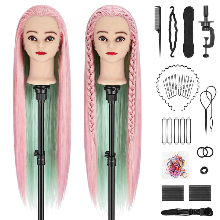 TwoWin Training Head Friseur Head Friseurübungsleiter Cosmetology Mannequin Manikin Dolls Haarstylin